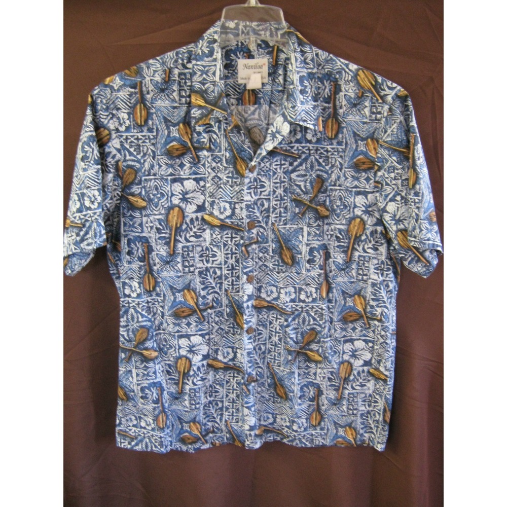 90's Naniloa Hawaiian Aloha Shirt Size XL Made in Hawaii